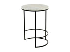Table - White Marble, W 17.5 x D 17.5 x H 25.2 in