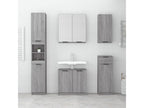 Wardrobe - Gray Wood, W 25.4 x D 13.2 x H 23.2 in