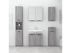 Wardrobe - Gray Wood, W 25.4 x D 13.2 x H 23.2 in