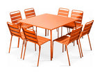 Outdoor Table - Gray Steel, W 51.2 x D 31.9 x H 28 in