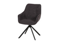 Chair - Gray Polyester Fabric, W 26.6 x D 22.4 x H 34.3 in
