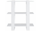 Bookcase - White Wood, W 31.5 x D 11.8 x H 34.3 in