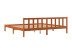Bed - Brown Wood, W 80.9 x D 80.9 x H 27.4 in