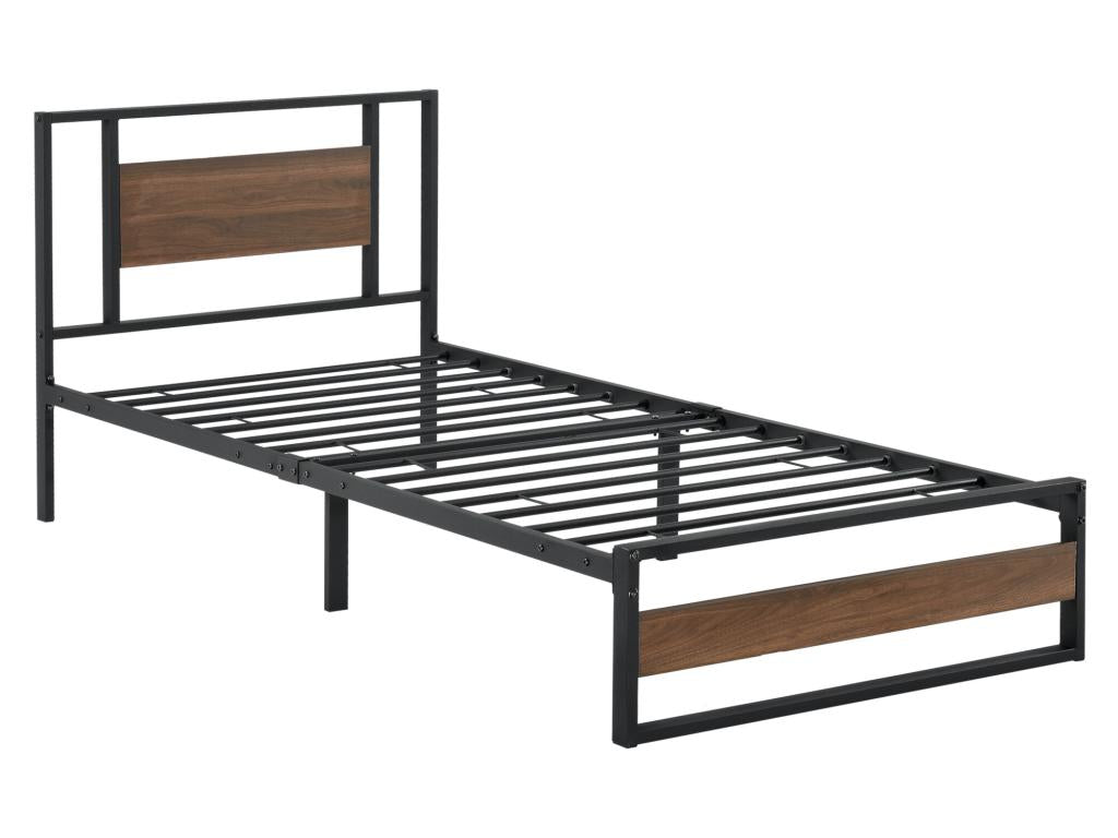 Bed - Black Metal, W 82.3 x D 37 x H 33.7 in