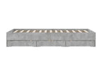 Bed - Gray Wood, W 79.9 x D 48.4 x H 13 in