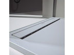 Shower Tray - Light Gray Resin, W 55.1 x D 27.6 x H 1.2 in