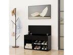 Bench - Black Engineered Wood, W 31.5 x D 11.8 x H 17.7 in