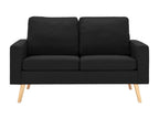 Sofa - Black Wood, W 51.2 x D 29.9 x H 32.5 in