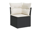 11-Piece Outdoor Patio Set with Cushions - Beige Resin, W 43.3 x D 43.3 x H 28 in