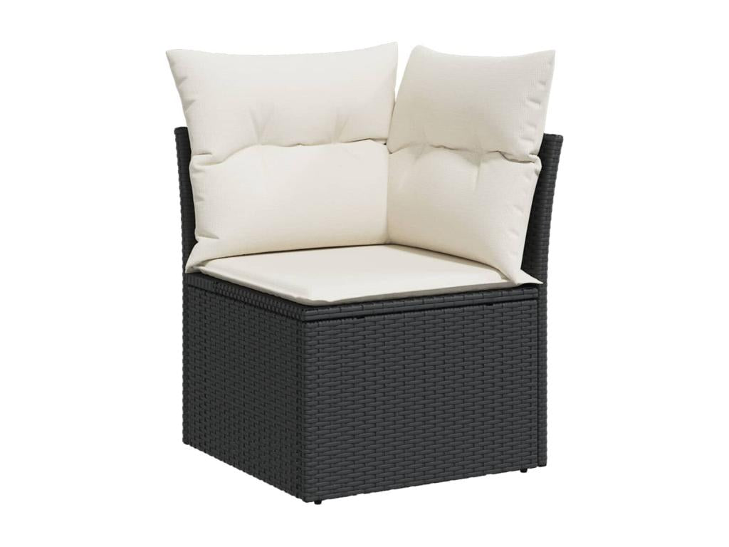 11-Piece Outdoor Patio Set with Cushions - Beige Resin, W 43.3 x D 43.3 x H 28 in