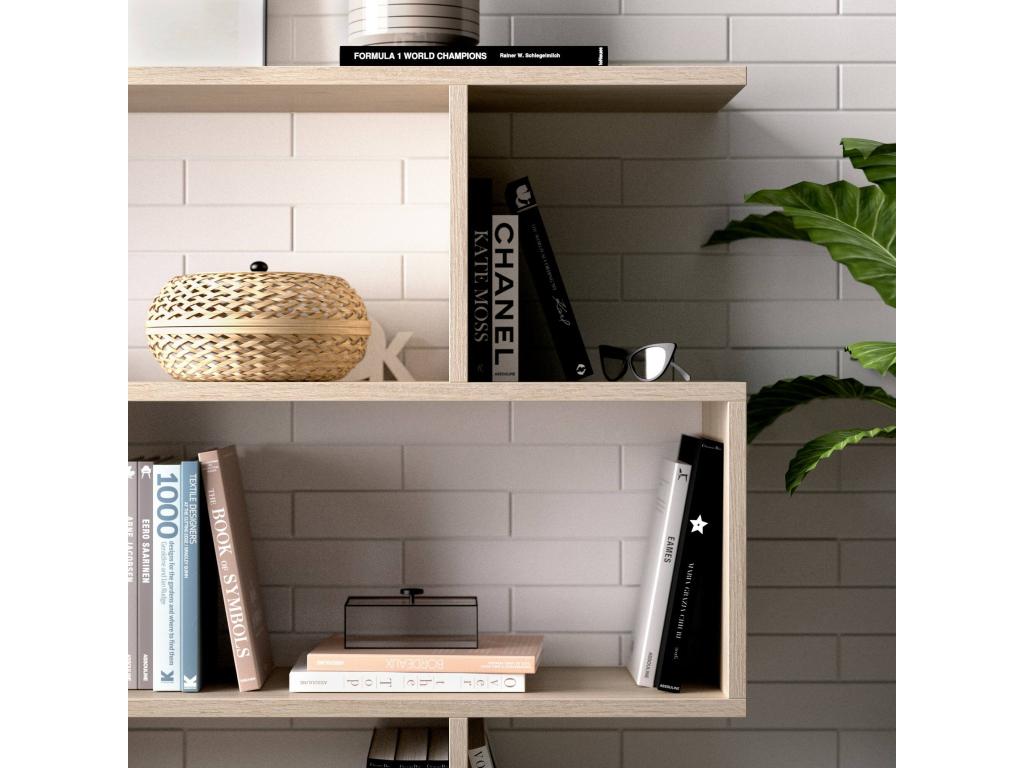 Bookcase - Brown Engineered Wood, W 43.3 x D 9.8 x H 37.8 in