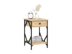 Table - Brown Engineered Wood, W 15.7 x D 16.5 x H 23.6 in