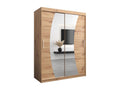 Sliding Door Wardrobe - Brown Engineered Wood, W 59.1 x D 24.4 x H 78.7 in