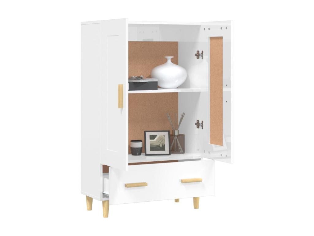 Sideboard - White Wood, W 27.6 x D 12.2 x H 45.3 in