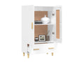 Sideboard - White Wood, W 27.6 x D 12.2 x H 45.3 in