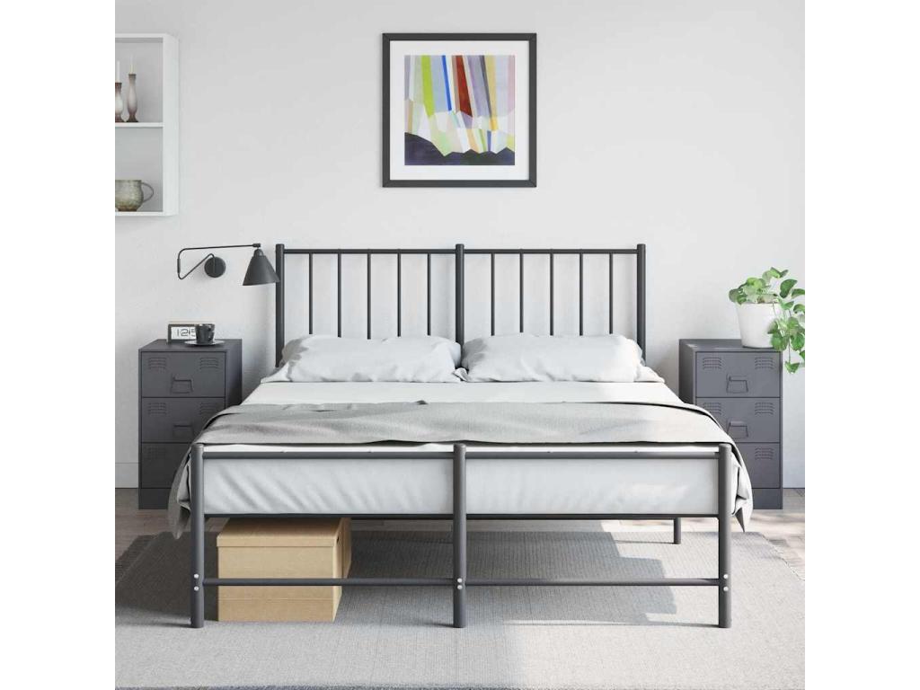 Set of 2 Tables - Gray Steel, W 13.6 x D 15.4 x H 24.4 in