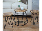 Table - Brown Wood, W 33.5 x D 13.8 x H 15.7 in