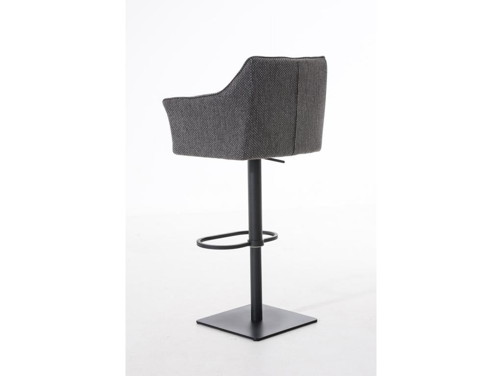 Chair - Gray Polyester Fabric, W 25.2 x D 17.7 x H 34.6 in