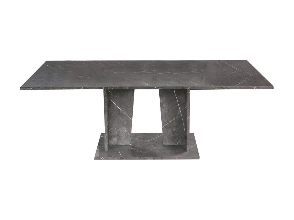 Table - Gray Marble, W 70.9 x D 39.4 x H 29.9 in