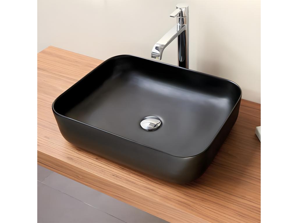 Home Item - Black Composite, W 15.2 x D 15.2 x H 5.1 in