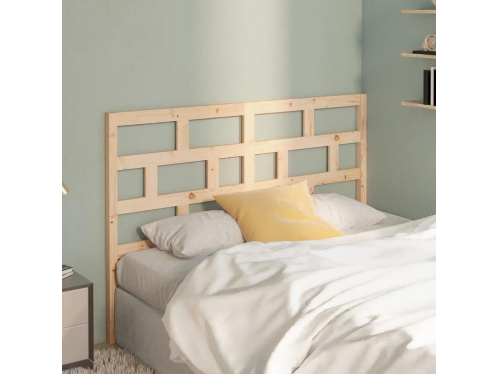 Bed - Brown Wood, W 55.5 x D 1.6 x H 39.4 in