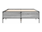Bed - Gray Wood, W 79.9 x D 48.4 x H 17.3 in