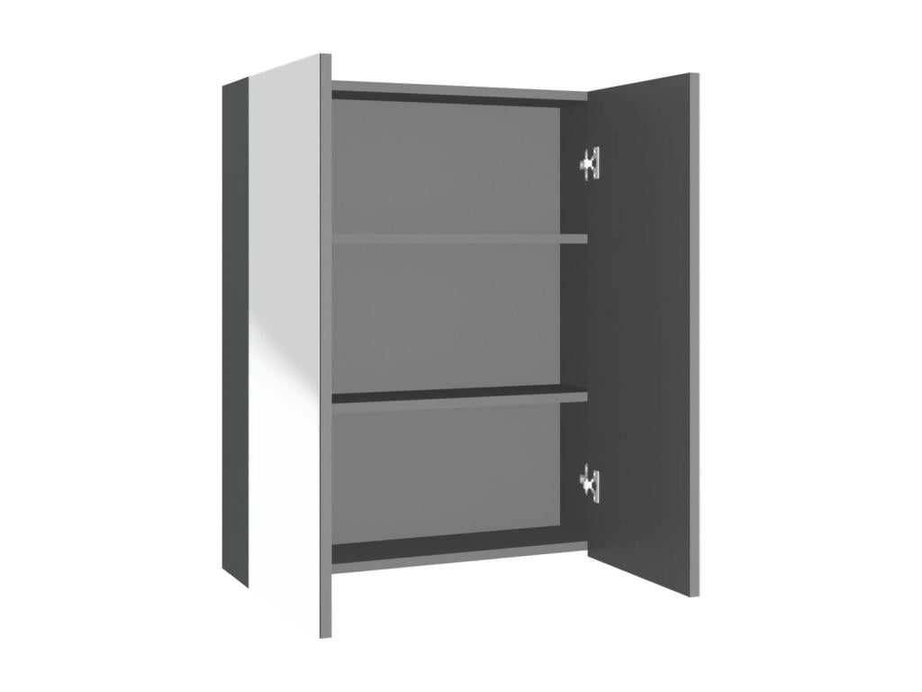 Wardrobe - Gray Wood, W 23.6 x D 5.9 x H 29.5 in