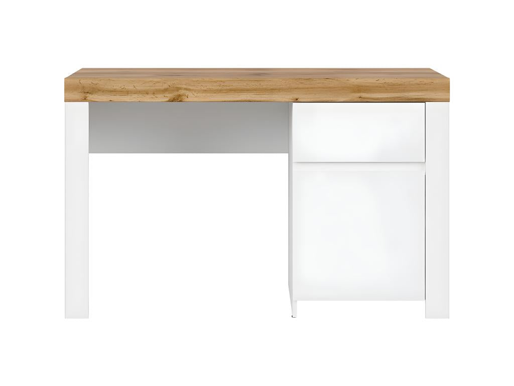 Desk - White Engineered Wood, W 51.2 x D 22 x H 32.3 in