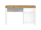 Desk - White Engineered Wood, W 51.2 x D 22 x H 32.3 in