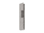 Wardrobe - Gray Engineered Wood, W 12.6 x D 10 x H 74.8 in