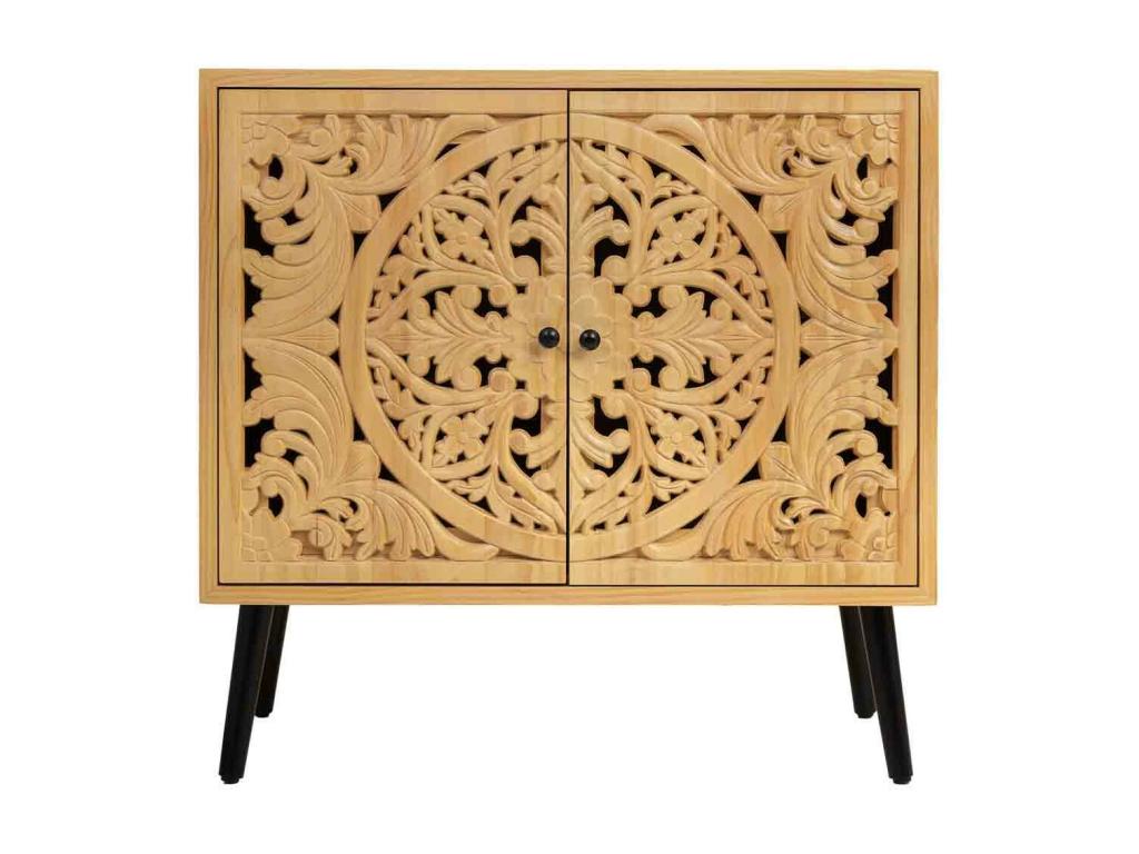 Wardrobe - Brown Wood, W 31.5 x D 14.6 x H 39.8 in