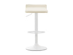Bar Stool - Creme Faux Leather, W 14.2 x D 15.4 x H 24.8 in