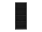 Bookcase - Black Wood, W 23.6 x D 9.4 x H 55.9 in