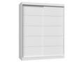 Sliding Door Wardrobe - White Engineered Wood, W 63 x D 24 x H 78.7 in