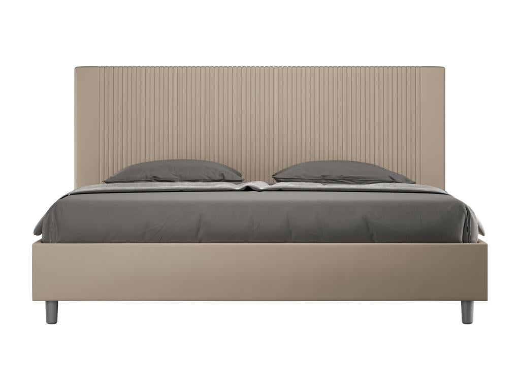 Bed Frame with Mattress with Headboard - Blue Engineered Wood, W 65 x D 43.3 x H 79.5 in
