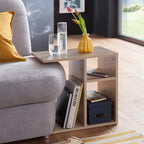 Coffee Table - Gray Wood, W 11.8 x D 19.7 x H 19.7 in