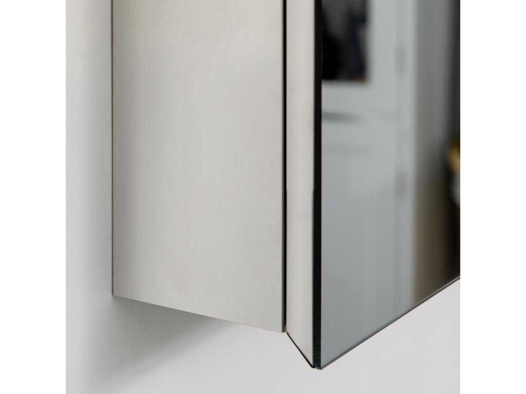 Wardrobe - Gray Stainless Steel, W 15.4 x D 4.7 x H 23.6 in