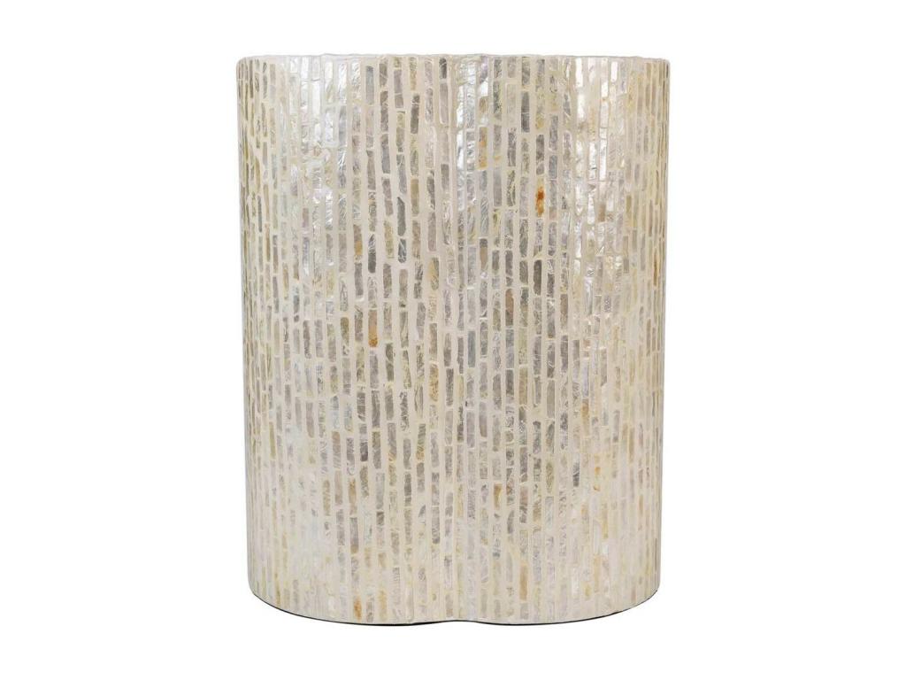 Stool - Gray Stone, W 15.7 x D 15.7 x H 19.7 in