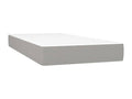 Bed Frame with Mattress - Gray Polyester Fabric, W 76 x D 36.6 x H 50.4 in