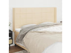 Bed - Creme Polyester Fabric, W 79.9 x D 6.3 x H 50.4 in