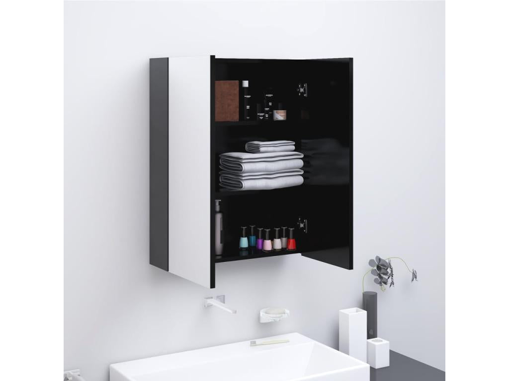 Wardrobe - Gray Wood, W 23.6 x D 5.9 x H 29.5 in