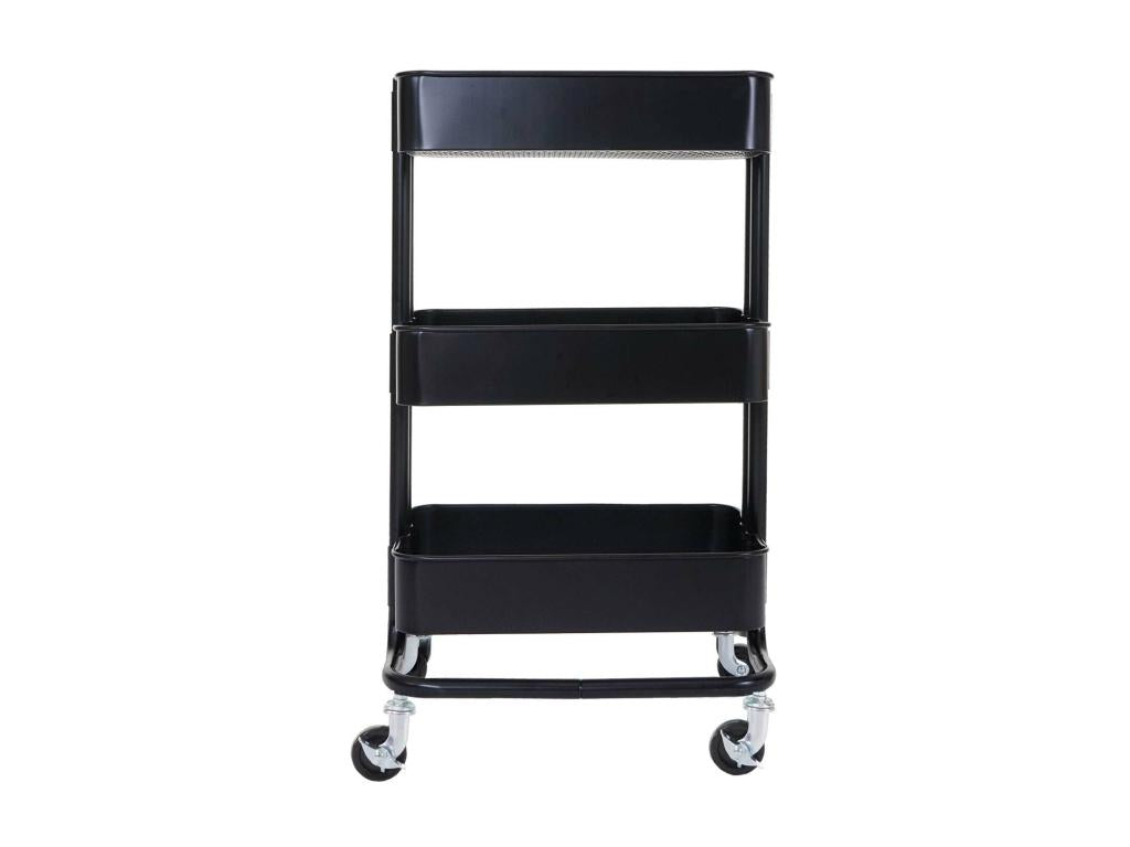 Home Item - Black Metal, W 17.3 x D 14.6 x H 31.1 in