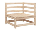 8-Piece Outdoor Patio Set - Brown Wood, W 27.6 x D 27.6 x H 26.4 in