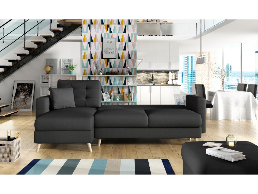 Sofa - Beige Polyester Fabric, W 98.4 x D 34.6 x H 34.3 in