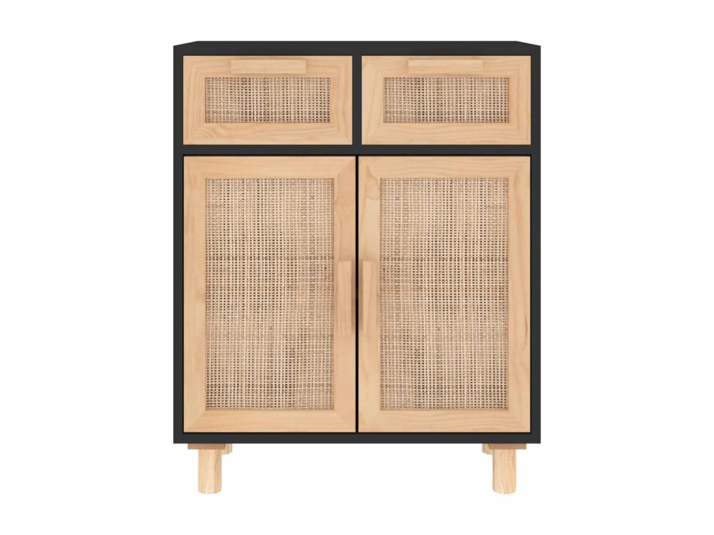 Sideboard - Black Wood, W 23.6 x D 11.8 x H 29.5 in