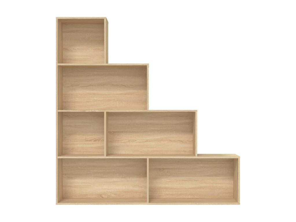 Bookcase - Brown Wood, W 61 x D 9.4 x H 63 in