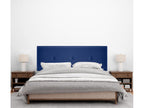 Bed - Blue Faux Leather, Pine Wood, W 59.1 x D 1.6 x H 19.7 in