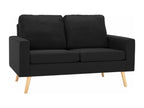 Sofa - Black Wood, W 51.2 x D 29.9 x H 32.5 in