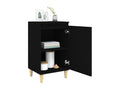 Set of 2 Tables - Black Engineered Wood, W 15.7 x D 13.8 x H 27.6 in
