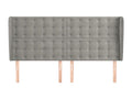 Bed - Gray Velvet, W 72 x D 9.1 x H 50.4 in